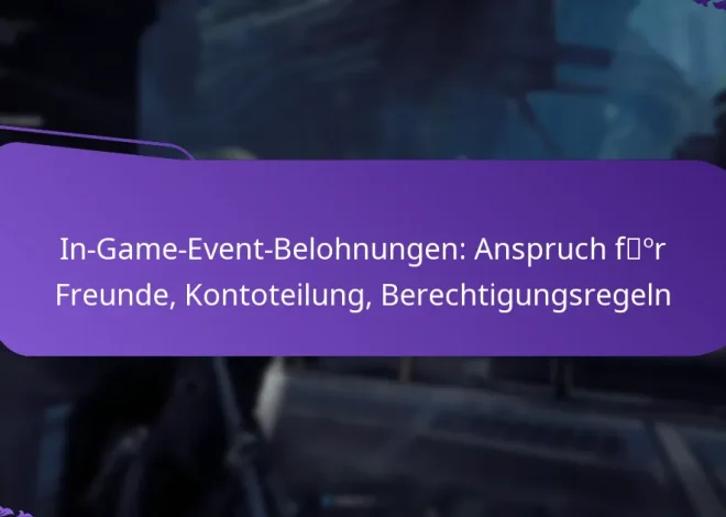 In-Game-Event-Belohnungen: Anspruch für Freunde, Kontoteilung, Berechtigungsregeln