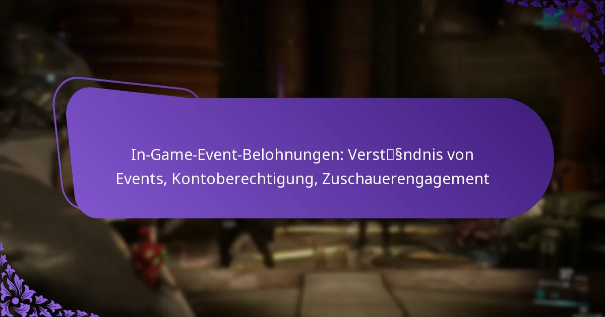In-Game-Event-Belohnungen: Verständnis von Events, Kontoberechtigung, Zuschauerengagement