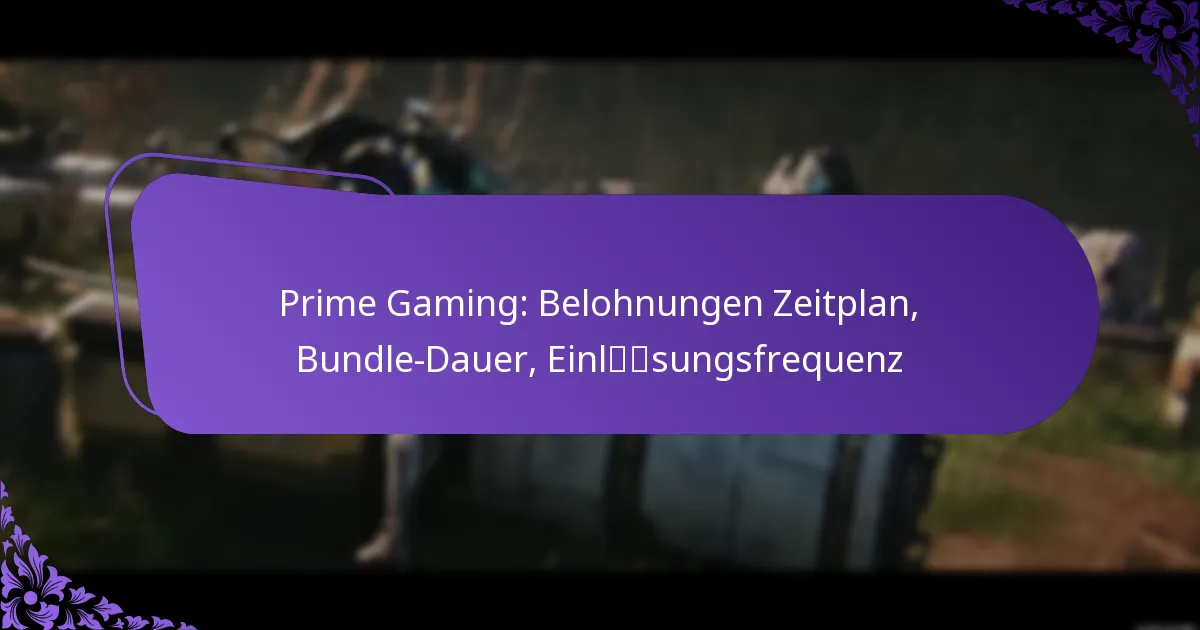 Prime Gaming: Belohnungen Zeitplan, Bundle-Dauer, Einlösungsfrequenz
